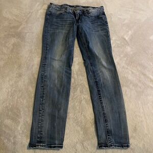 ReRock for Express Legging Jeans Womens 12 Blue Denim Low Rise Skinny Stretch